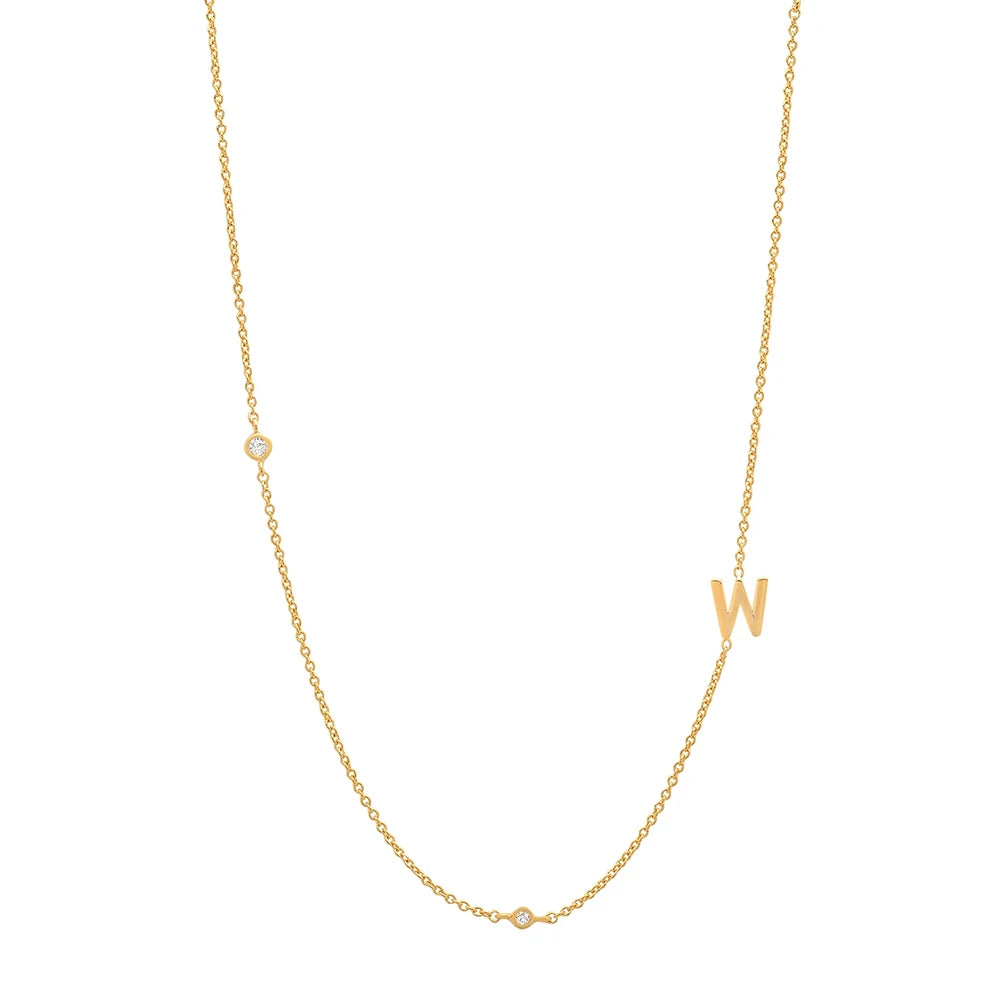 Asymmetrical Initial Necklace