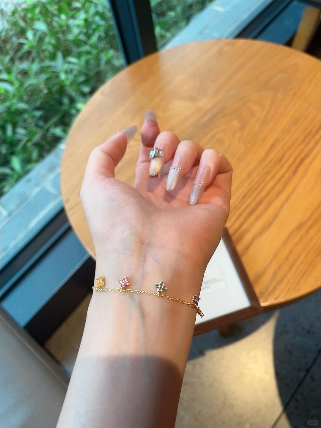Crystal Flower Bracelet - Colored