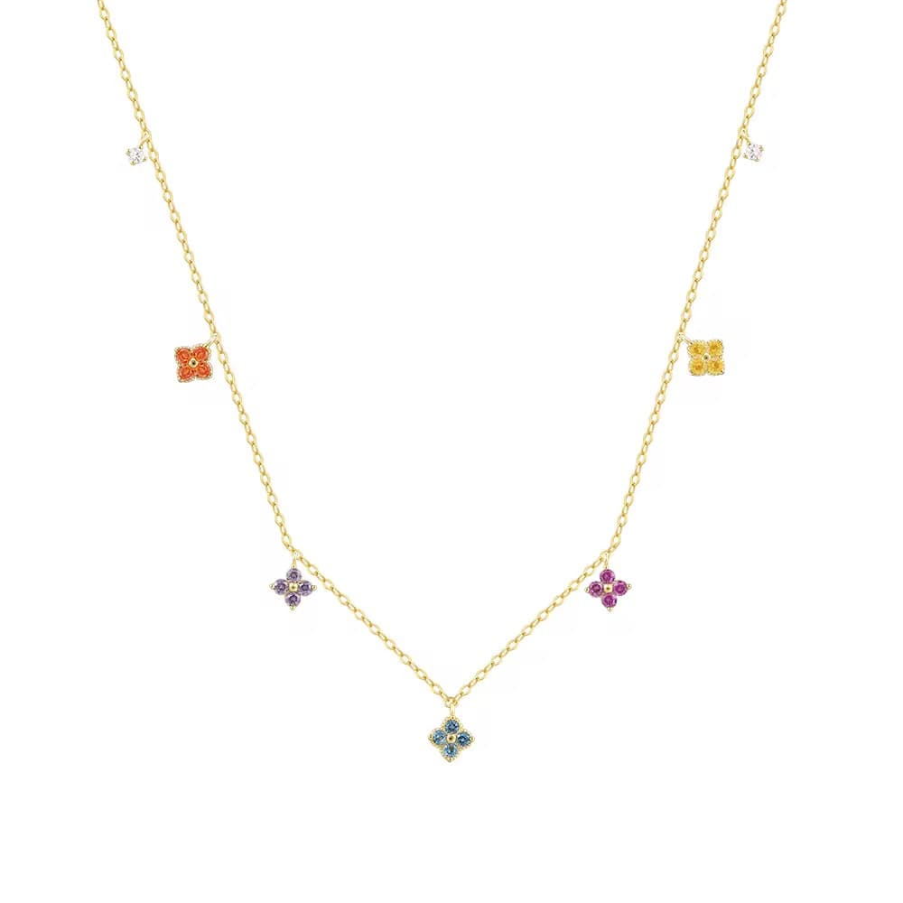 Crystal Flower Bracelet - Colored