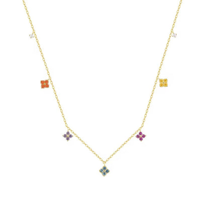 Crystal Flower Bracelet - Colored