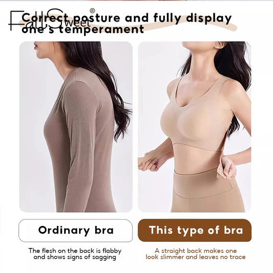 Posture Correction Bra Push up Bras for Women Seamless Wireless Bralette Cross Back Brassiere Comfort Support Lingerie