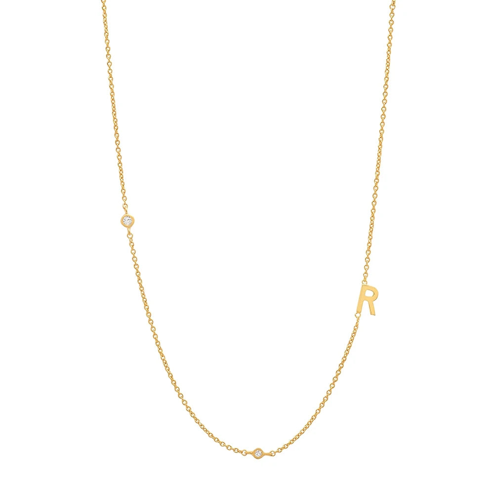 Asymmetrical Initial Necklace