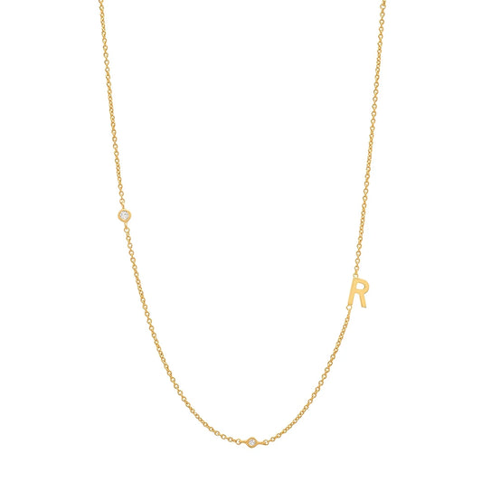 Asymmetrical Initial Necklace