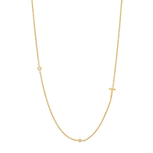 Asymmetrical Initial Necklace