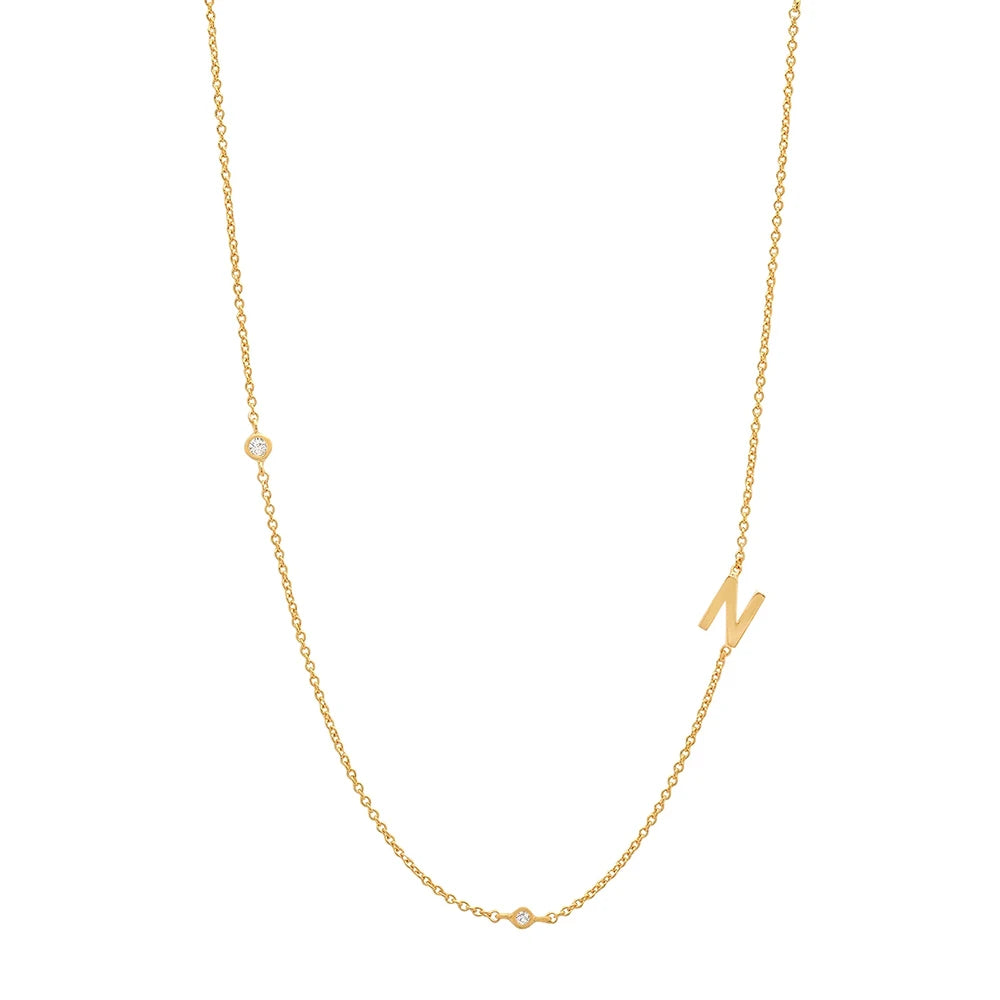 Asymmetrical Initial Necklace