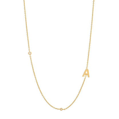 Asymmetrical Initial Necklace