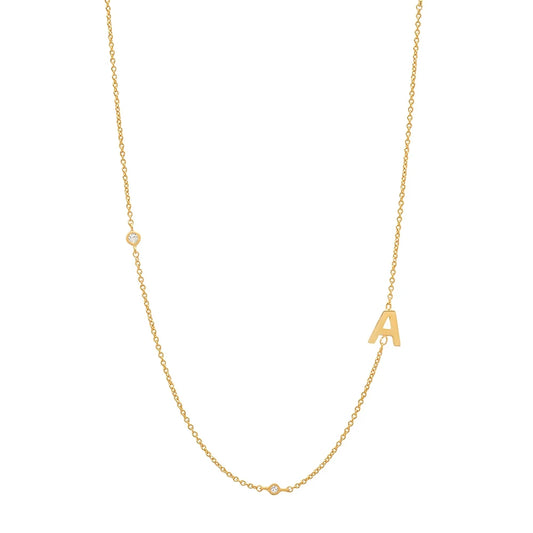 Asymmetrical Initial Necklace