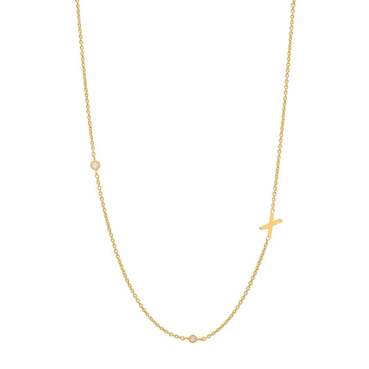 Asymmetrical Initial Necklace