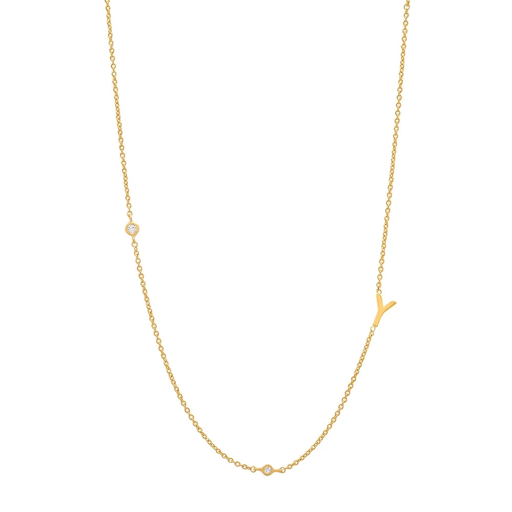 Asymmetrical Initial Necklace