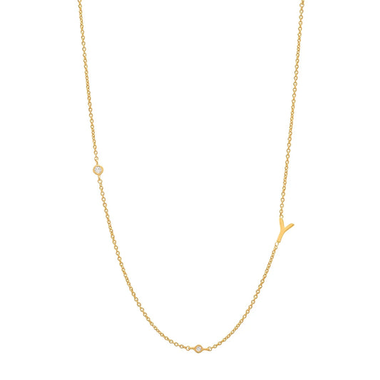 Asymmetrical Initial Necklace