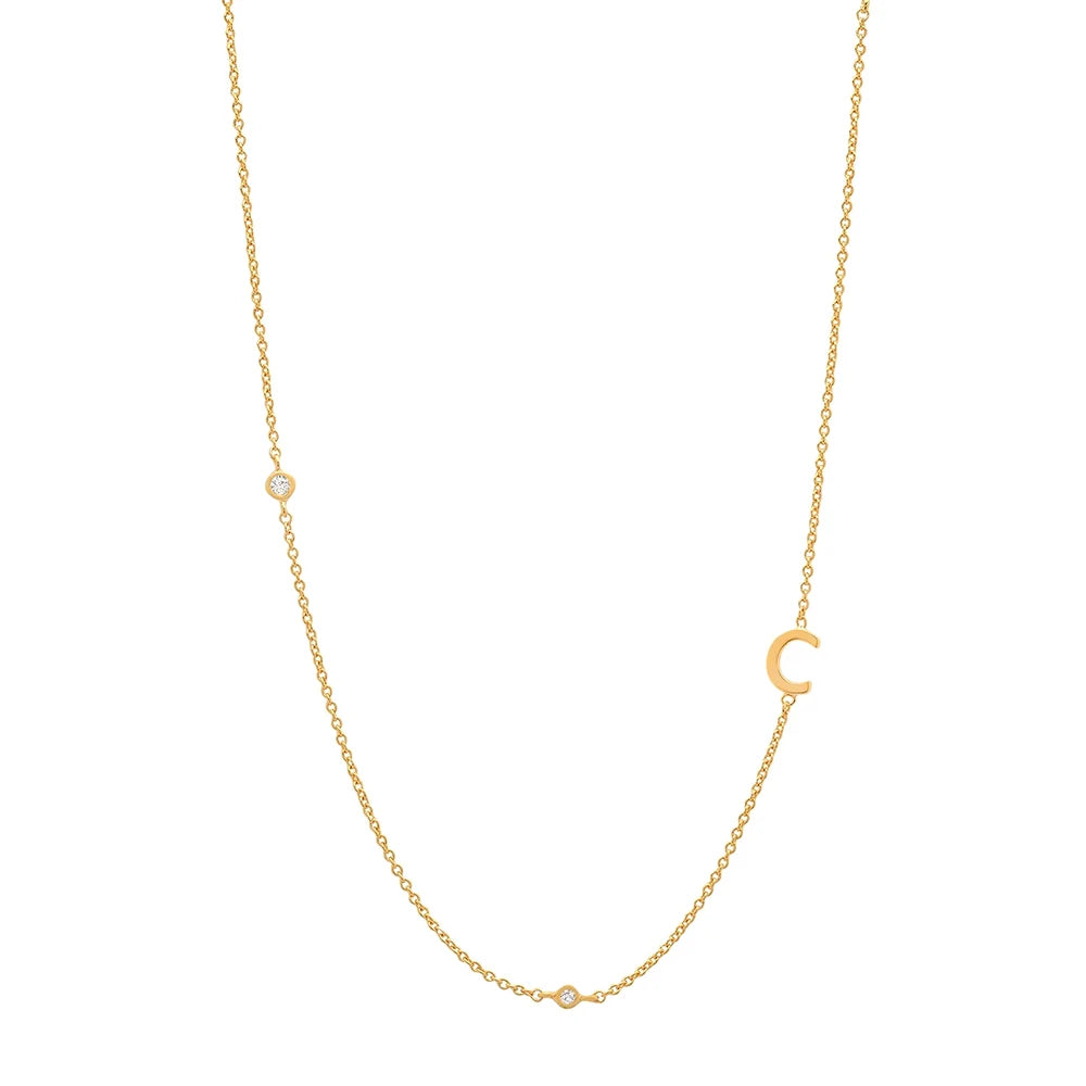Asymmetrical Initial Necklace