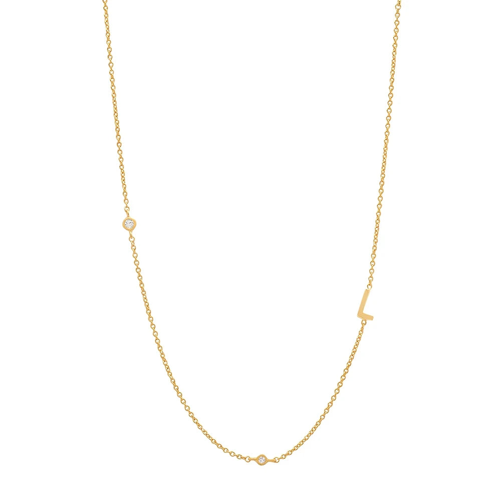Asymmetrical Initial Necklace