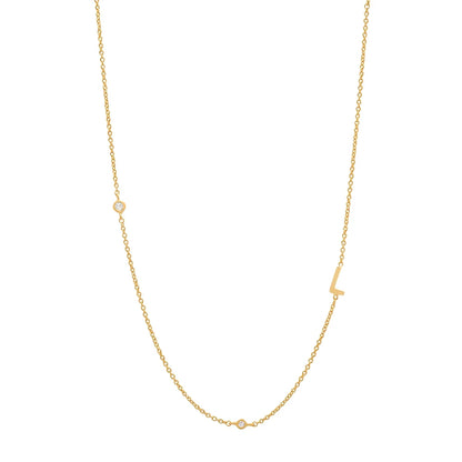 Asymmetrical Initial Necklace