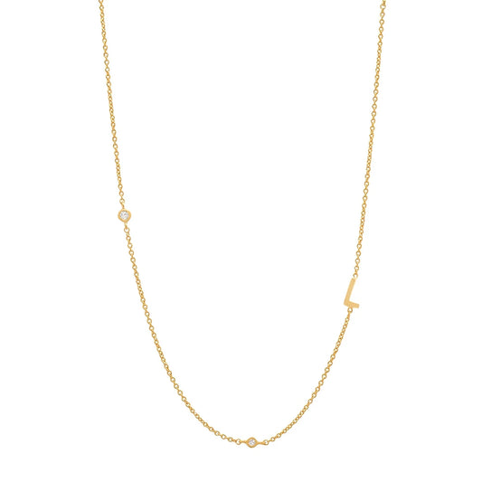 Asymmetrical Initial Necklace