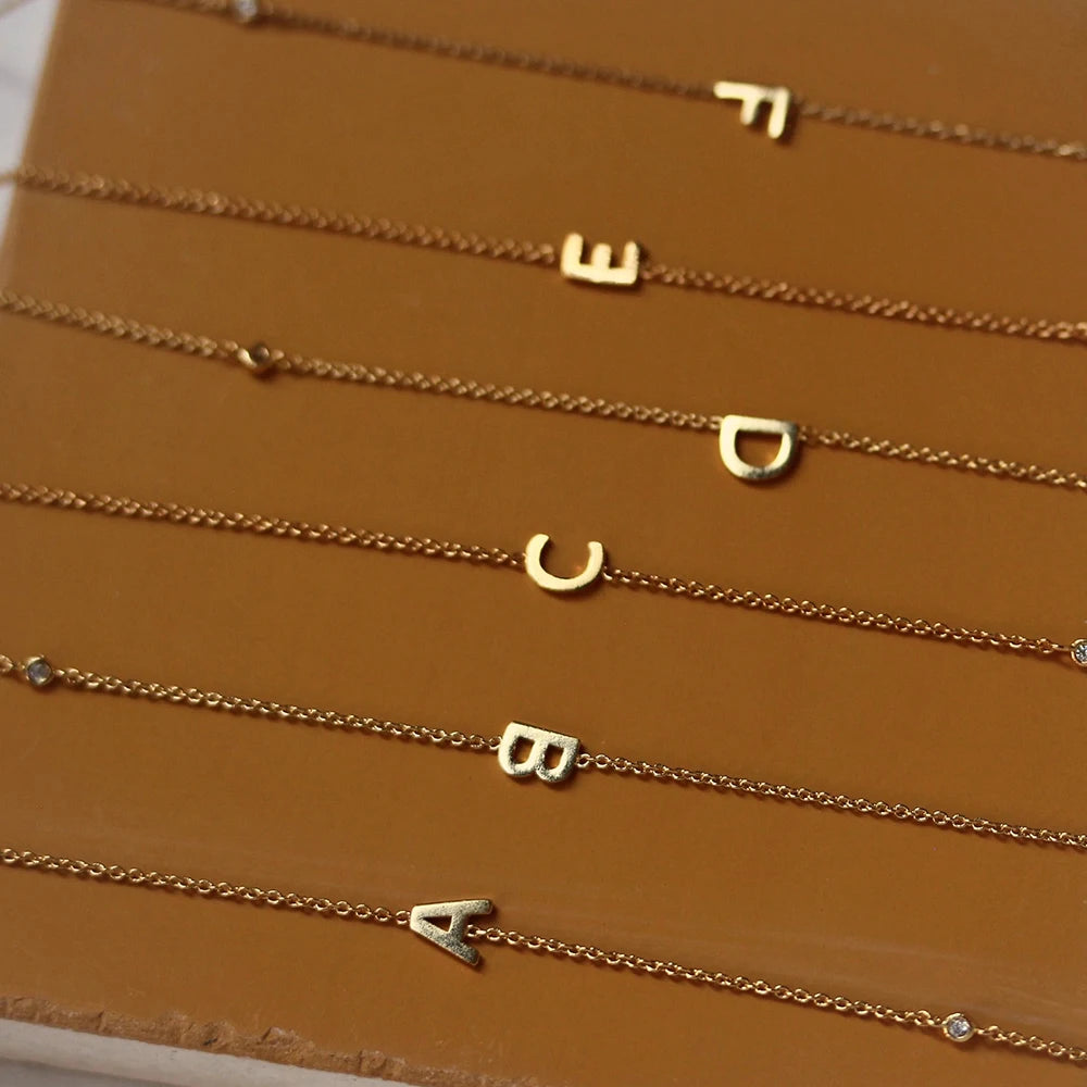 Asymmetrical Initial Necklace