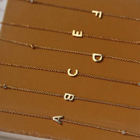 Asymmetrical Initial Necklace