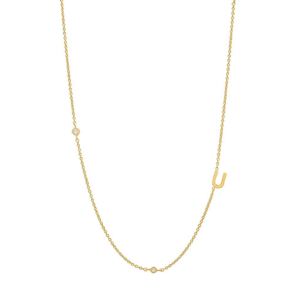 Asymmetrical Initial Necklace