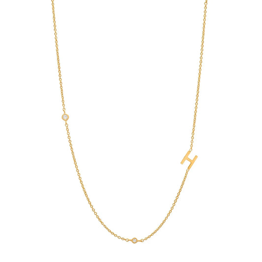 Asymmetrical Initial Necklace