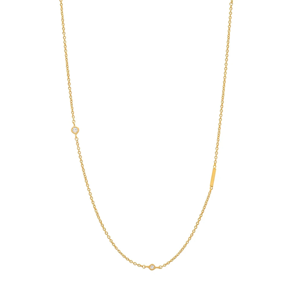 Asymmetrical Initial Necklace